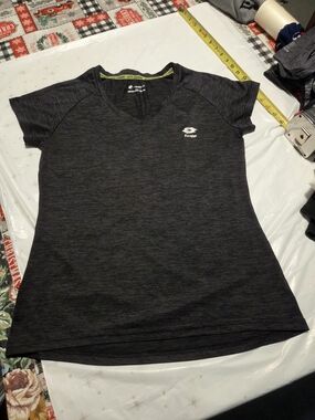 OTTO Women’s Athletic V-Neck Tee — Charcoal Gray